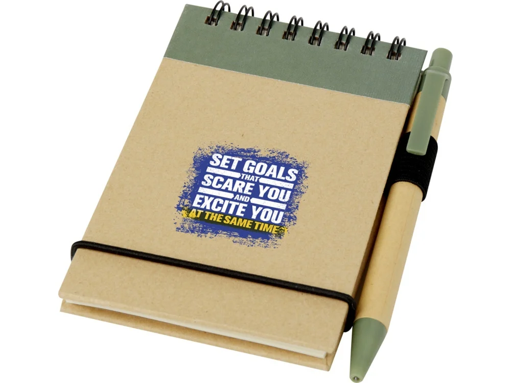 Блокнот А7 Zuse с ручкой натуральный - фото 3