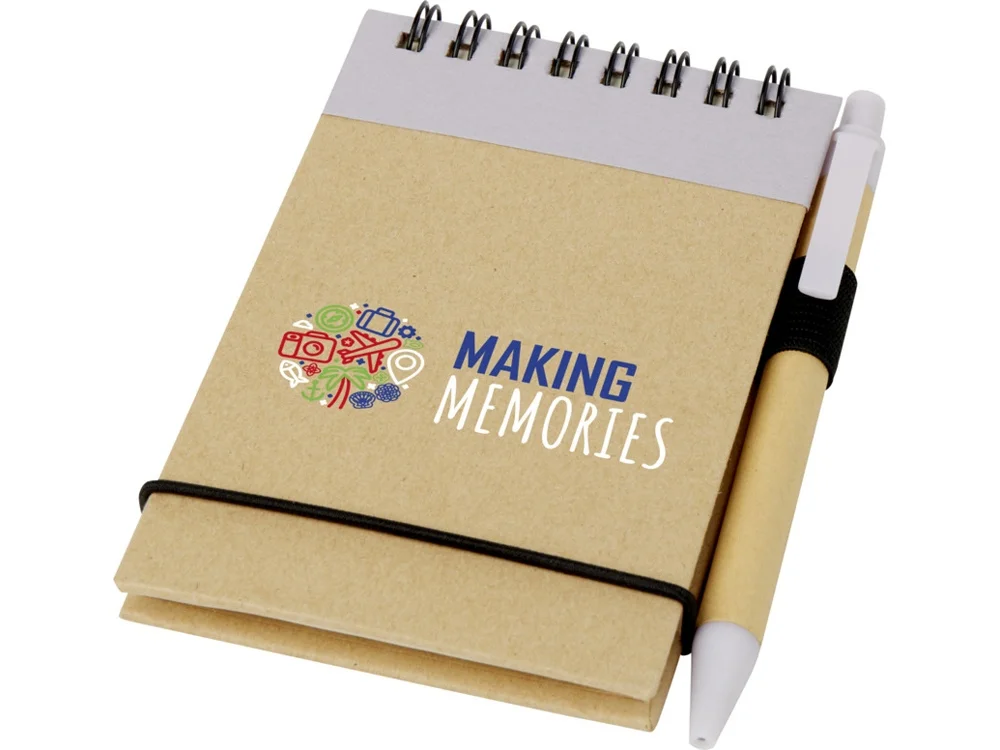 Блокнот А7 Zuse с ручкой натуральный - фото 3