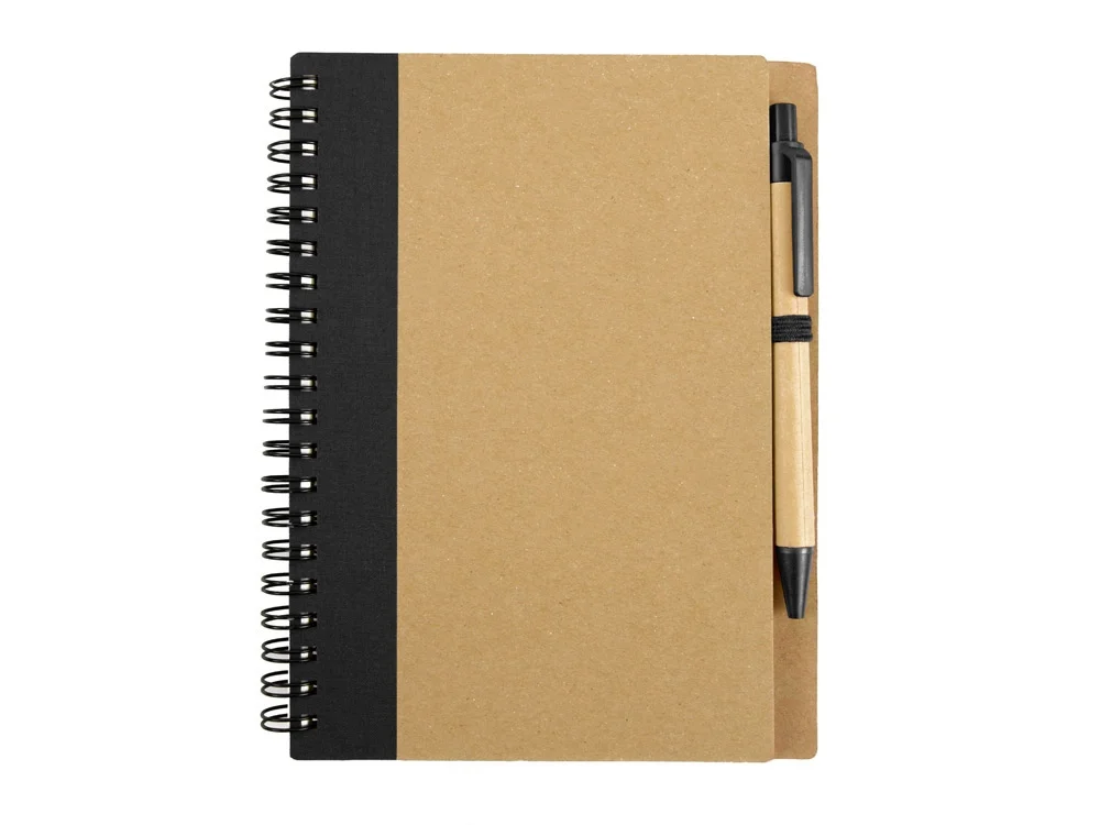 Блокнот Priestly с ручкой натуральный/черный - фото 7