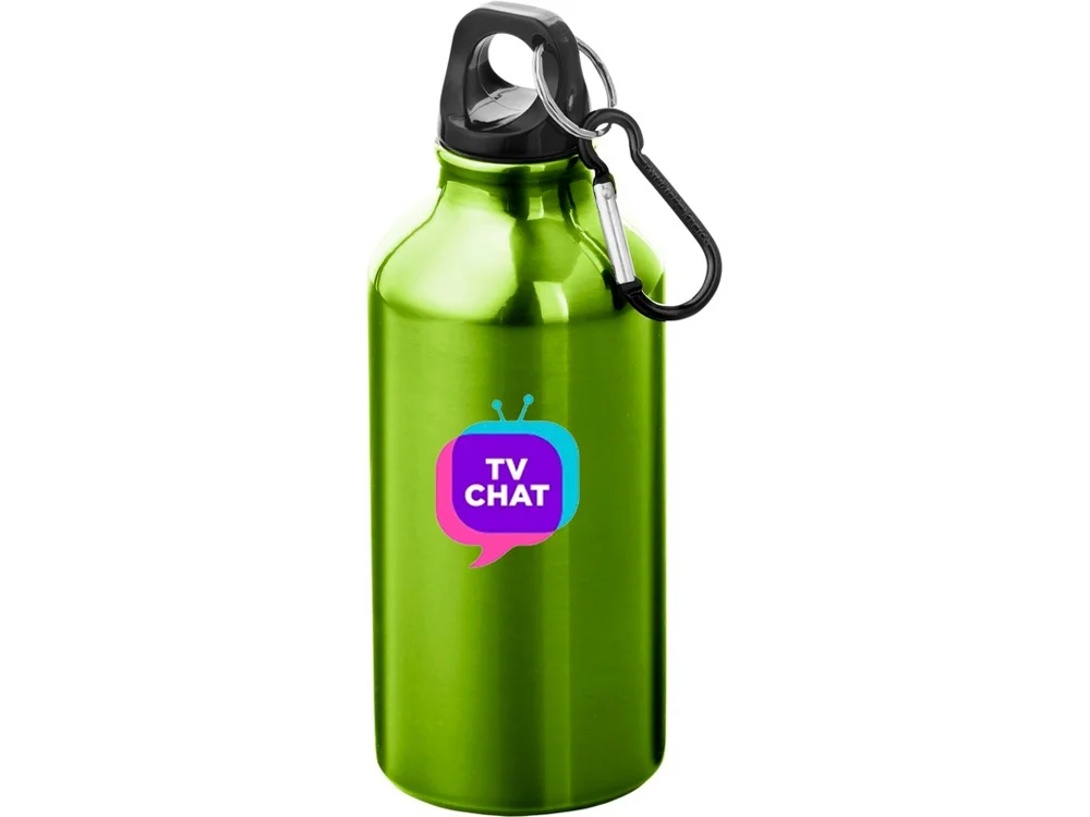 Бутылка «Oregon» с карабином, зеленое яблоко/черный, 400 мл