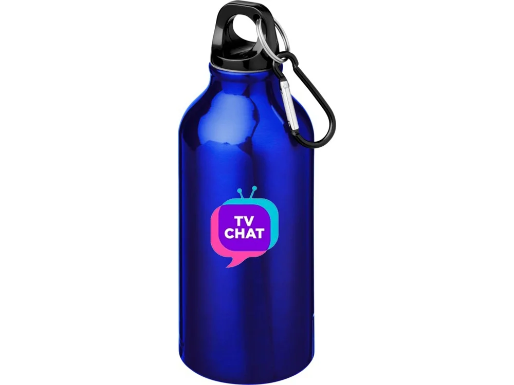 Бутылка «Oregon» с карабином, синий/черный, 400 мл