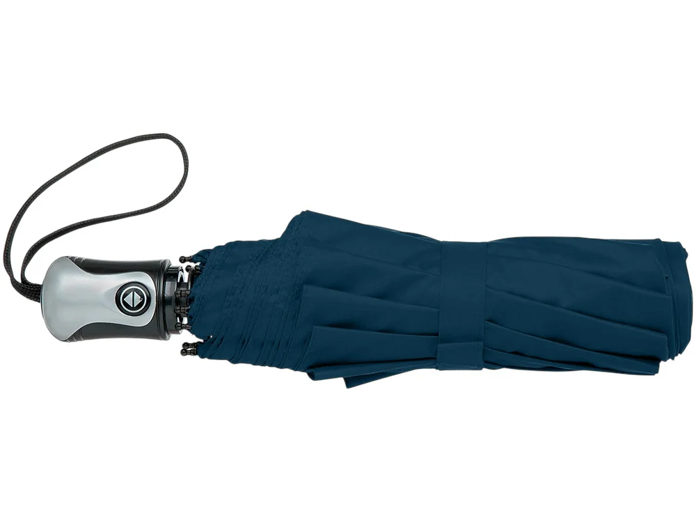 Зонт складной Alex темно-синий/серебристый - фото 3