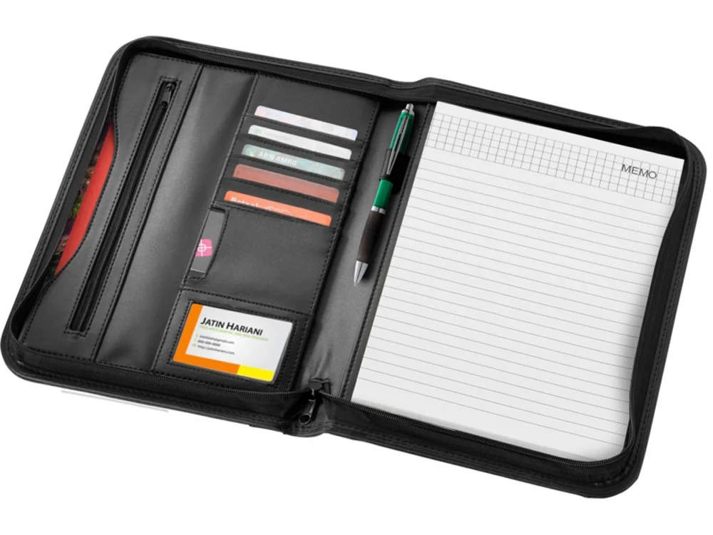 Папка А4 Ebony на молнии черный - фото 2