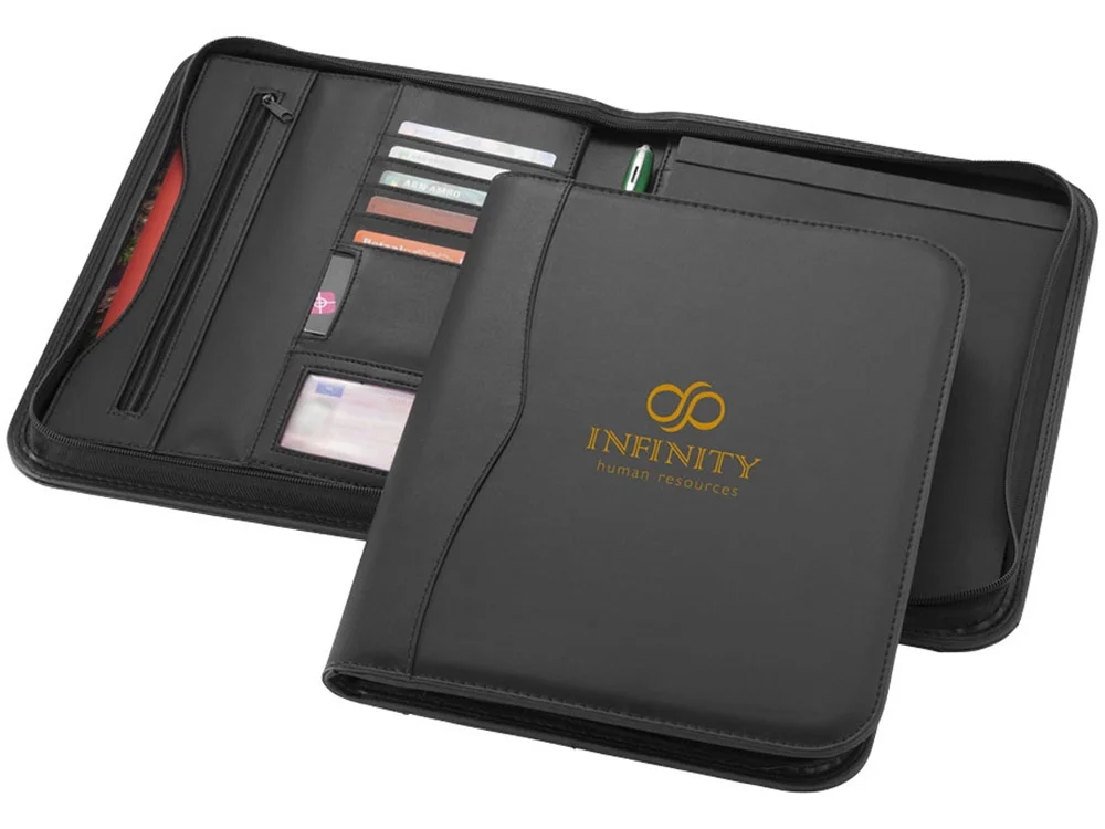 Папка А4 Ebony на молнии черный - фото 4