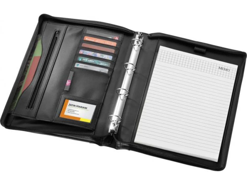 Папка А4 Ebony с ручкой черный - фото 2