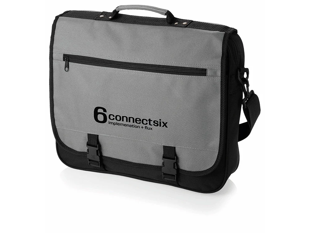 Конференц сумка для документов «Anchorage», серый/черный - фото 3