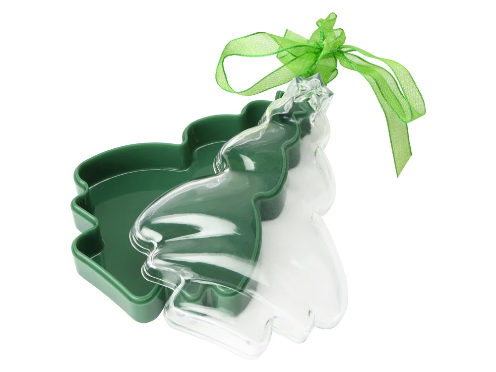 Футляр в виде елки зеленый/прозрачный - фото 2