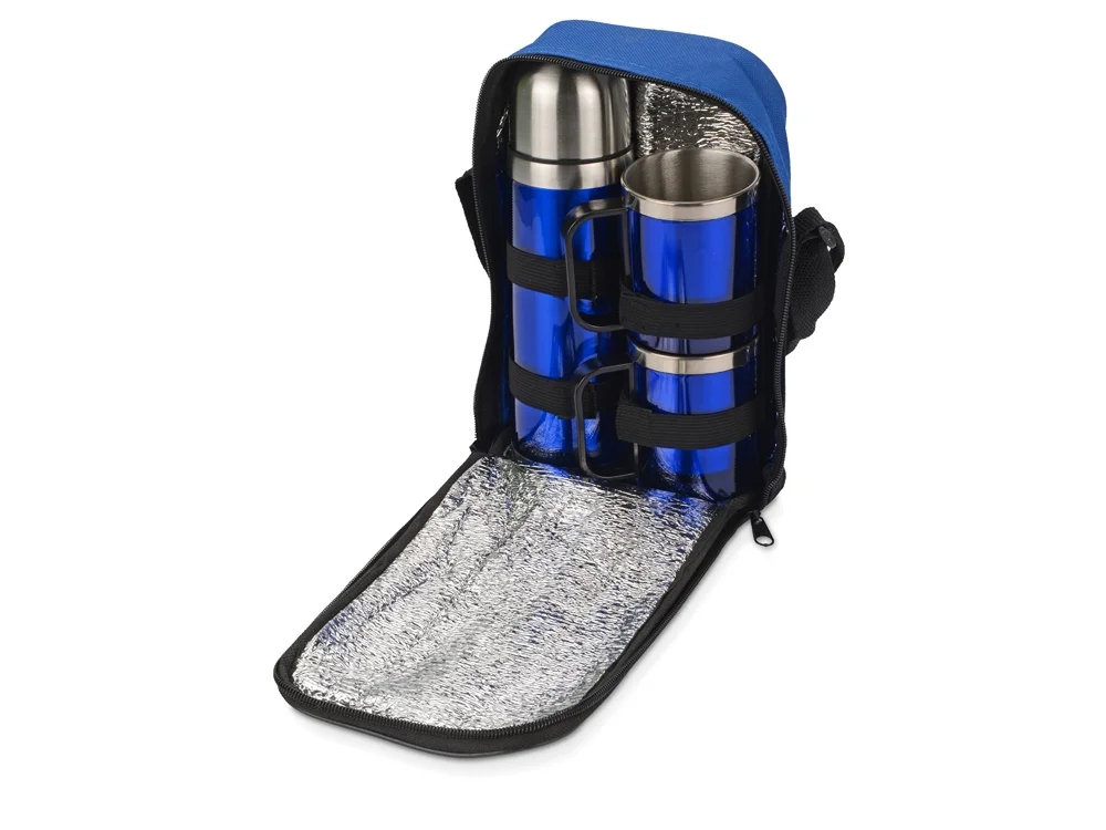 Набор «Походный» с чехлом, синий/серебристый, 550 мл, 2 х 220 - фото 2