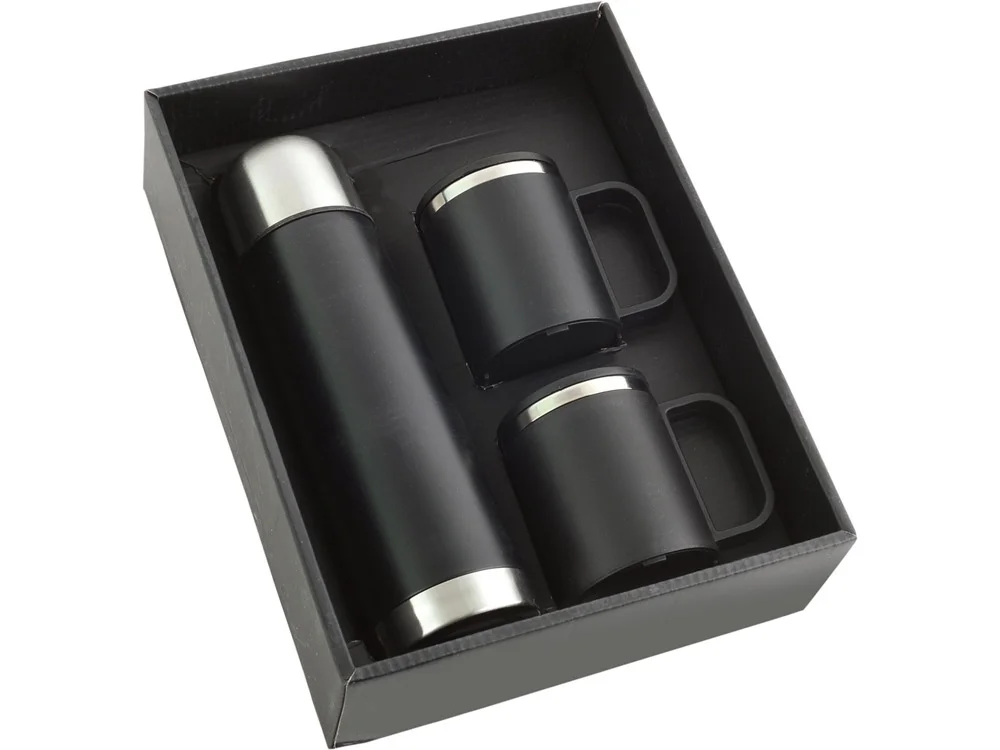 Набор «Лисбон»: термос и 2 термокружки, черный, 500 мл, 2 х 200 - фото 2