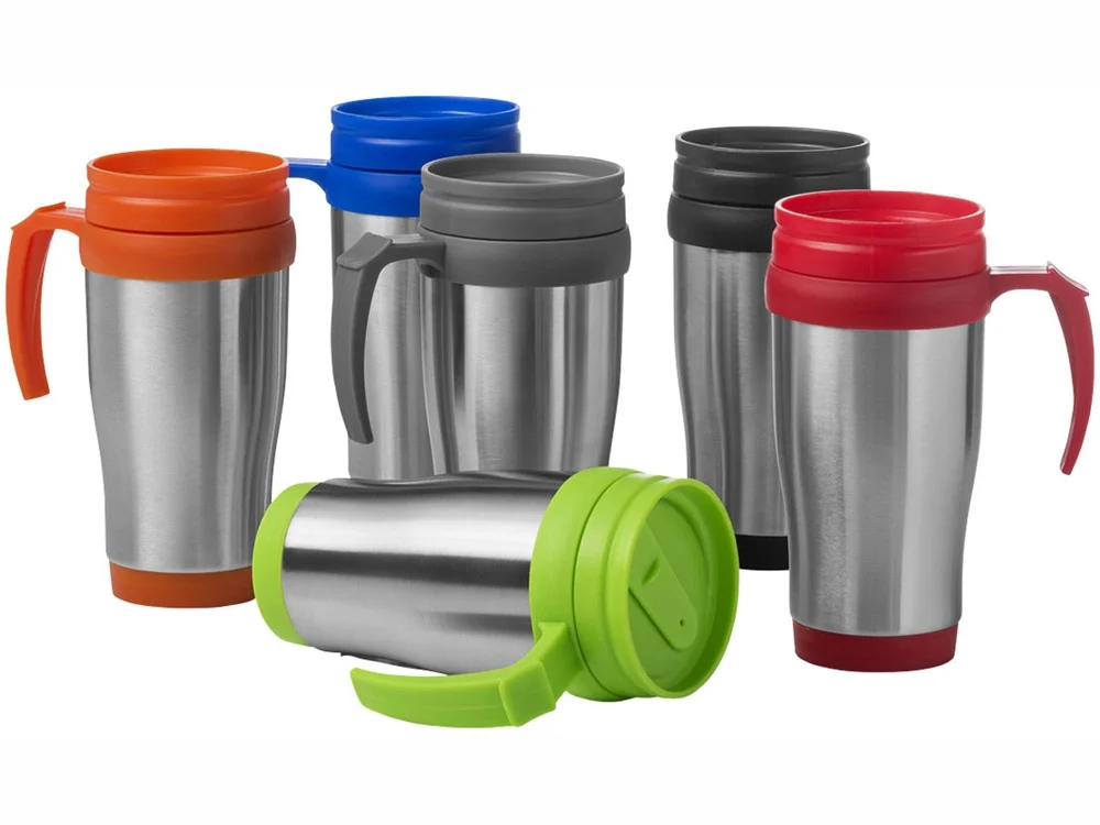 Термокружка «Sanibel», серебристый/оранжевый, 330 мл - фото 4