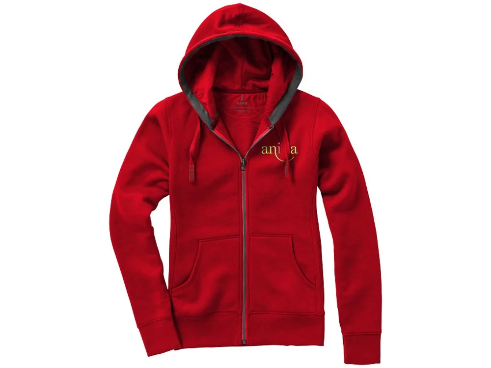 Толстовка «Arora» женская с капюшоном, красный, XS - фото 5