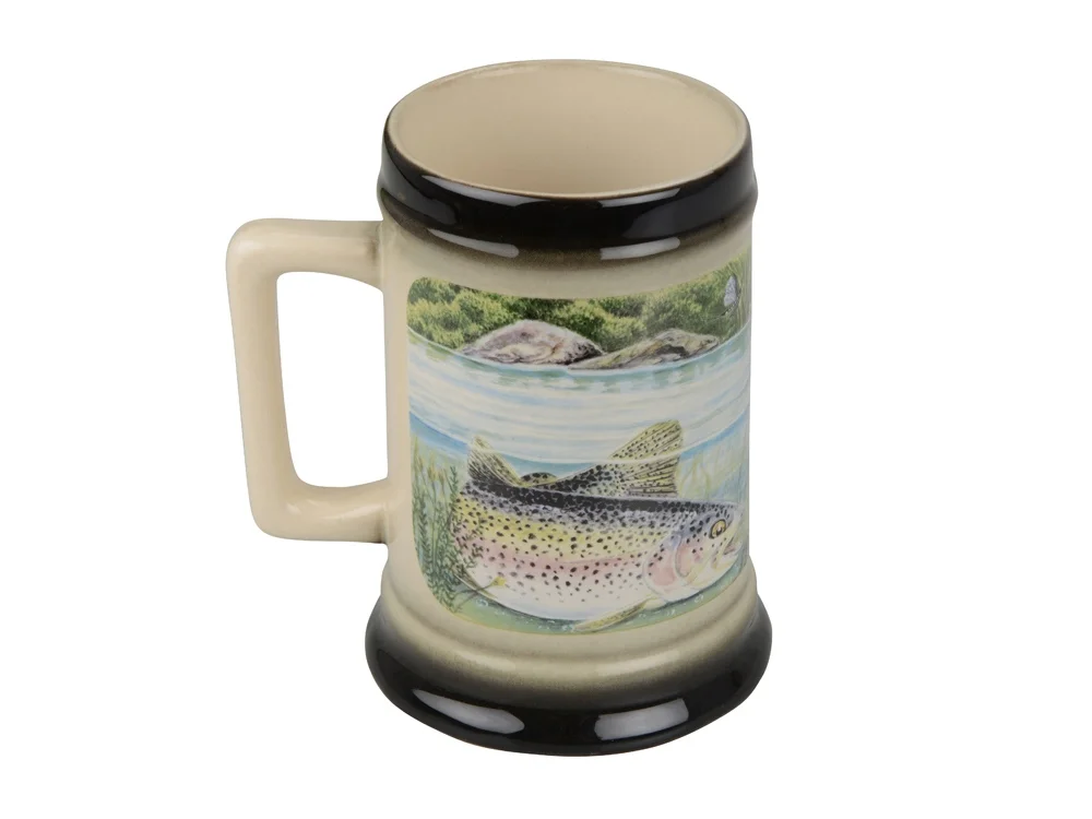 Кружка За удачную рыбалку кремовый/зеленый 700 мл - фото 2
