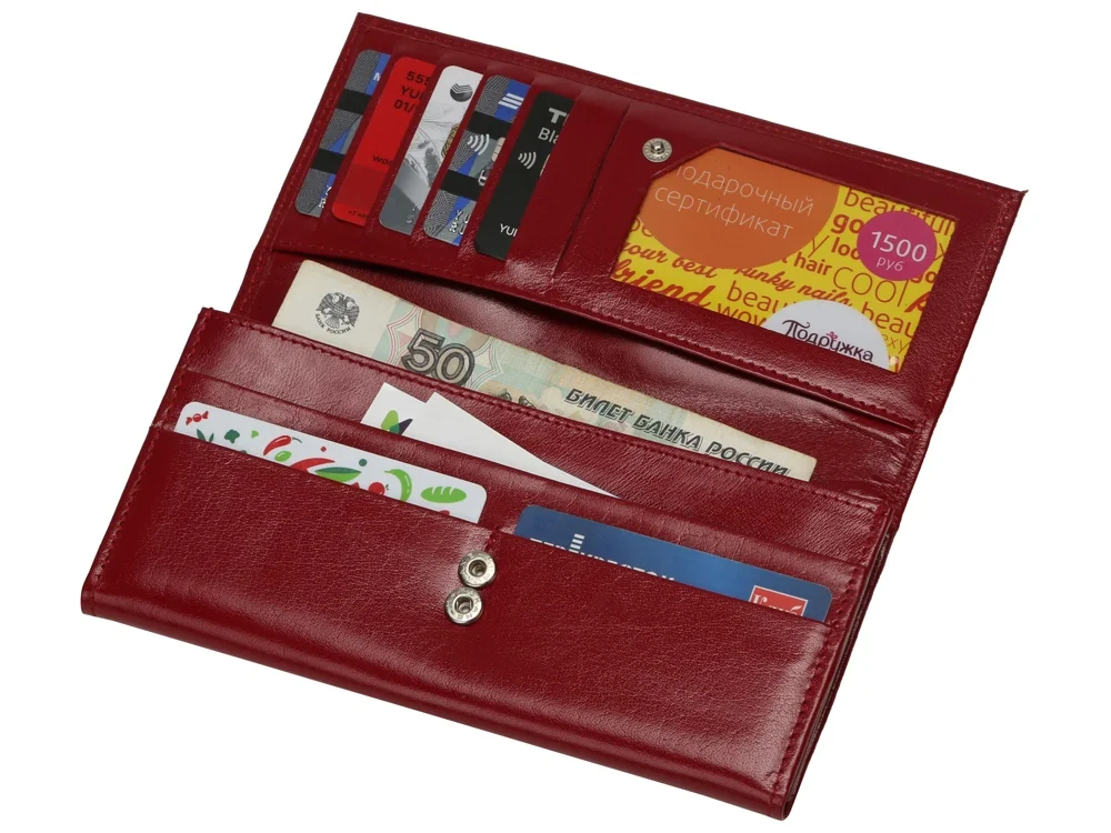 Портмоне дамское красный - фото 2