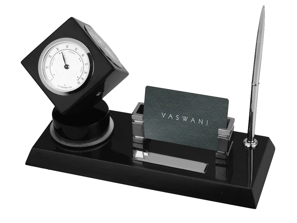 Настольный прибор с погодной станцией Магдебург черный - фото 2