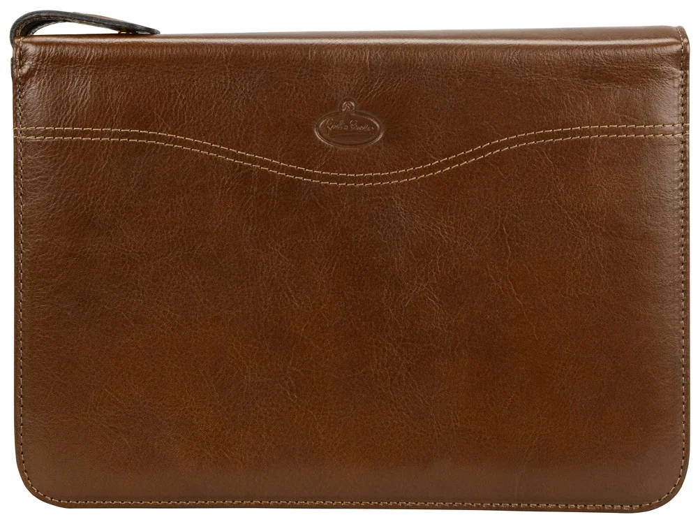 Папка на молнии Первое лицо коричневый - фото 3