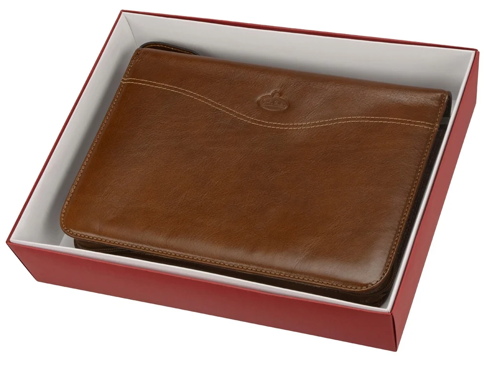 Папка на молнии Первое лицо коричневый - фото 4