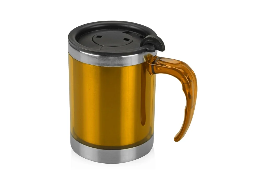 Термокружка Эвбея оранжевый/серебристый/черный 400 мл - фото 2