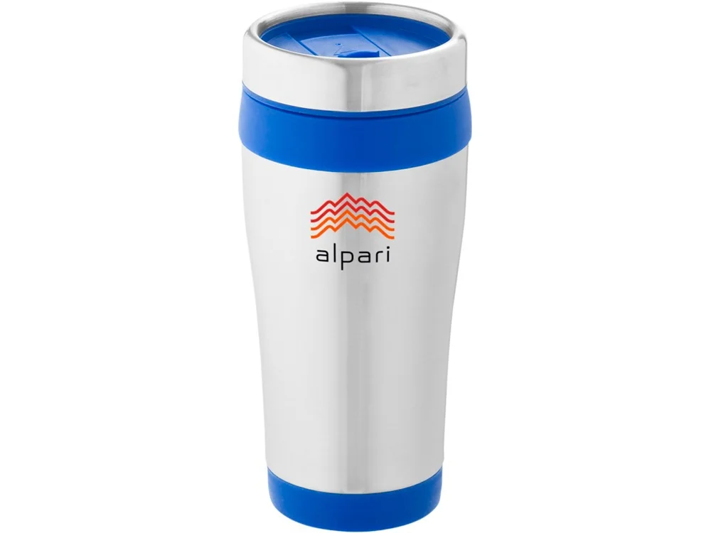 Термокружка Elwood 400 мл серебристый/синий - фото 5