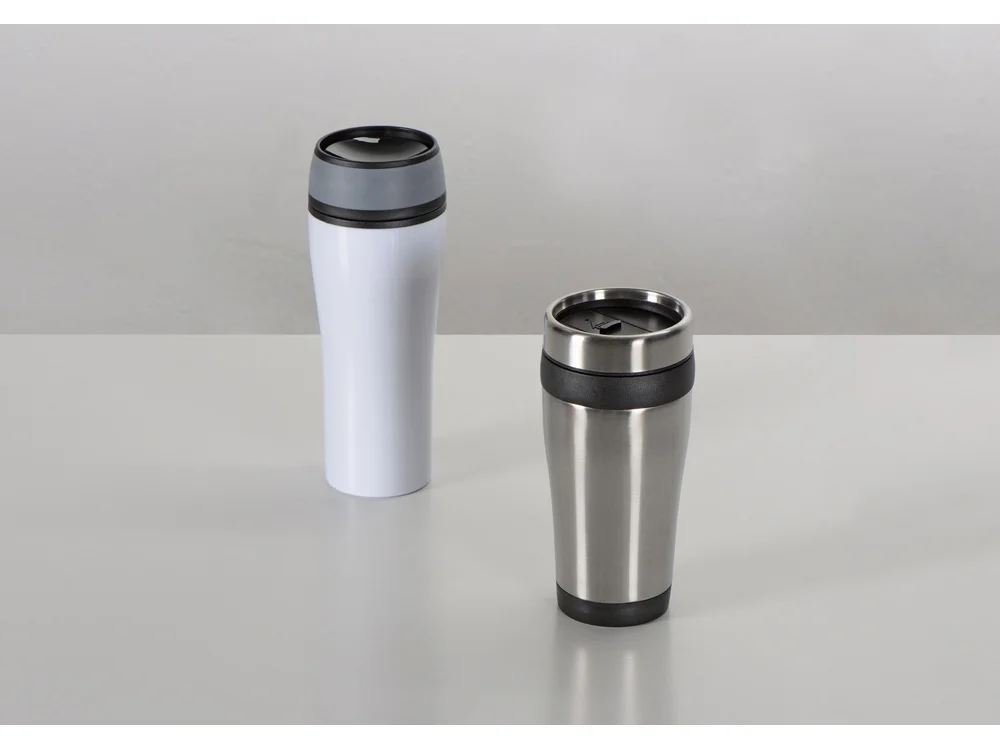 Термокружка Elwood 400 мл серебристый/черный - фото 5