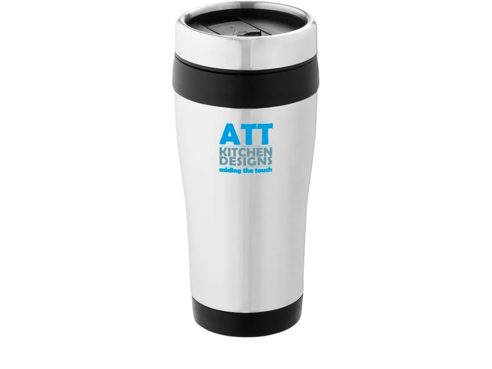 Термокружка Elwood 400 мл серебристый/черный - фото 6
