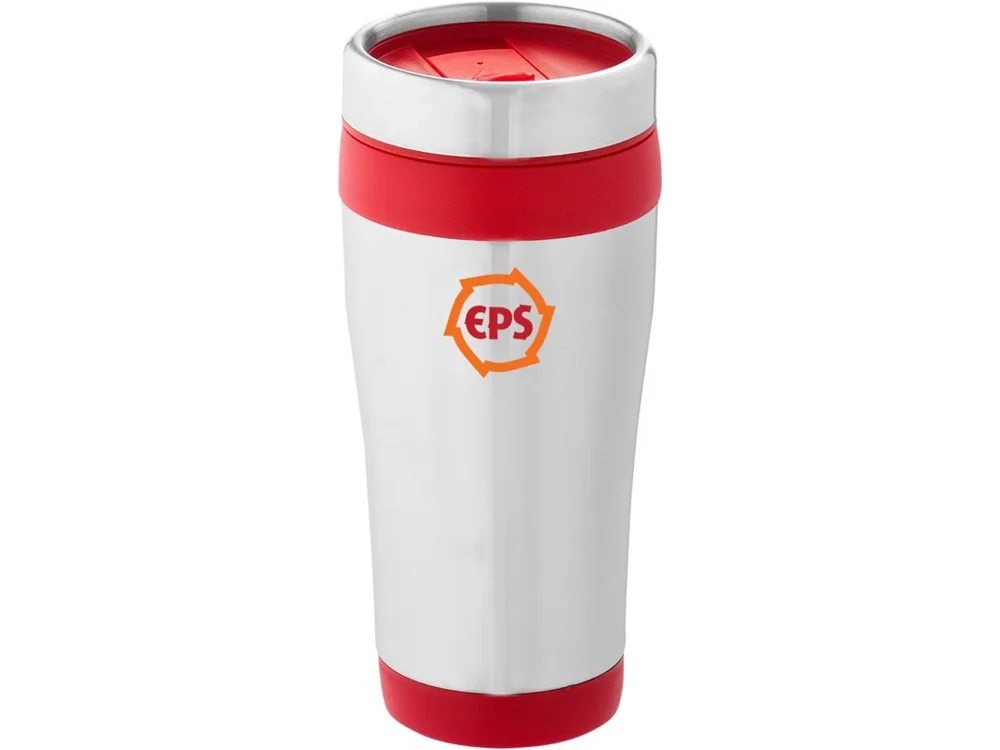 Термокружка Elwood 400 мл серебристый/красный - фото 6
