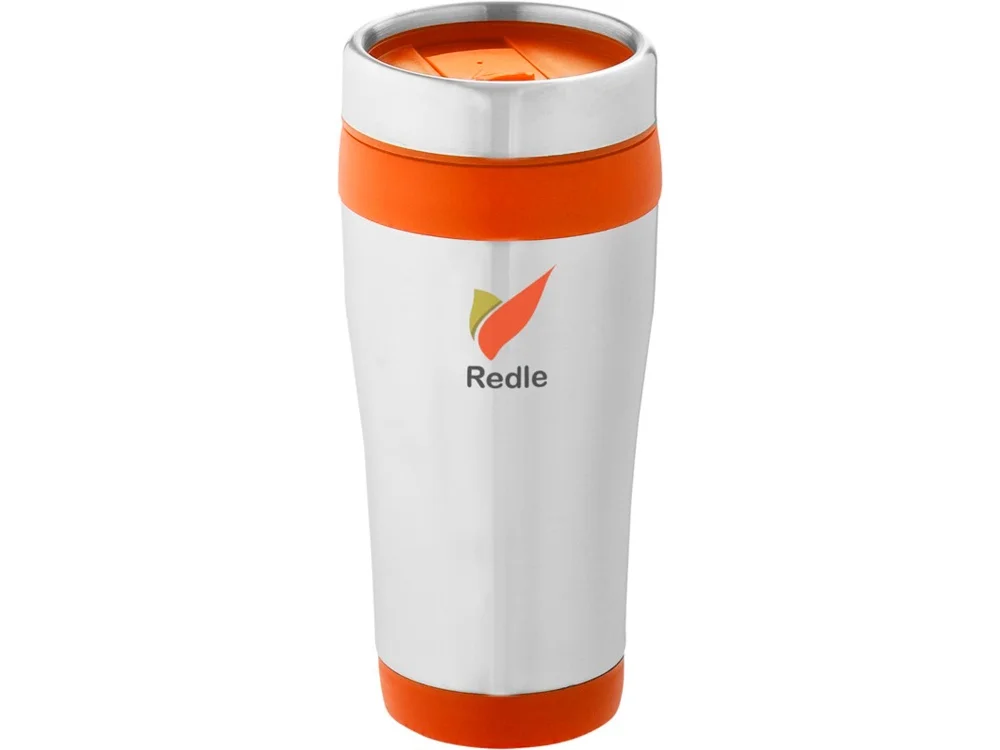 Термокружка Elwood 400 мл серебристый/оранжевый - фото 6