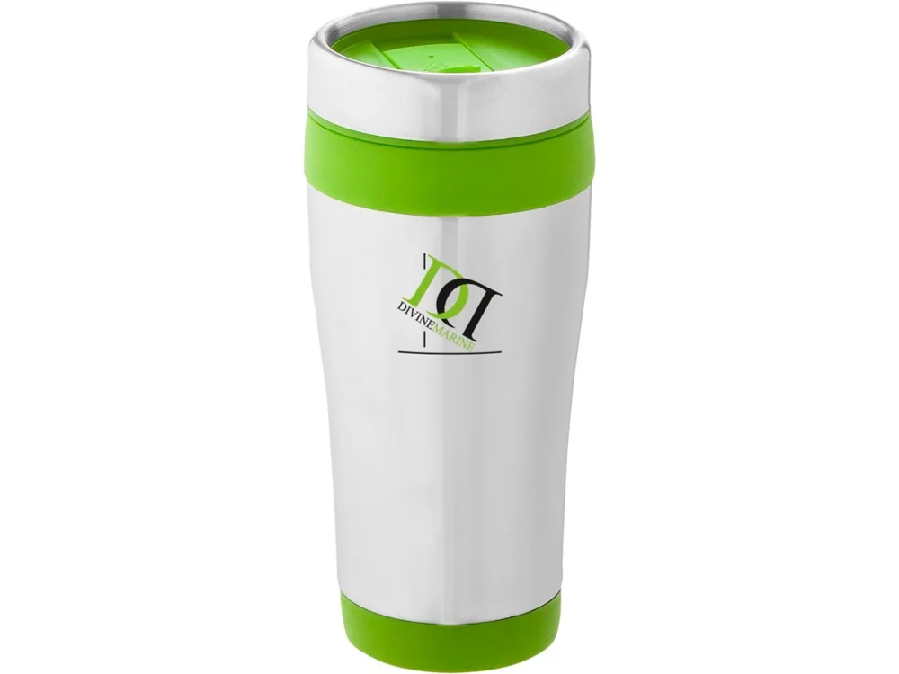 Термокружка Elwood 400 мл серебристый/лайм - фото 6