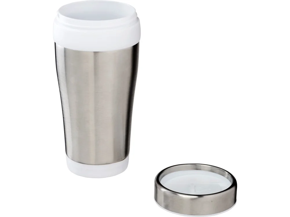 Термокружка Elwood 400 мл серебристый/белый - фото 3