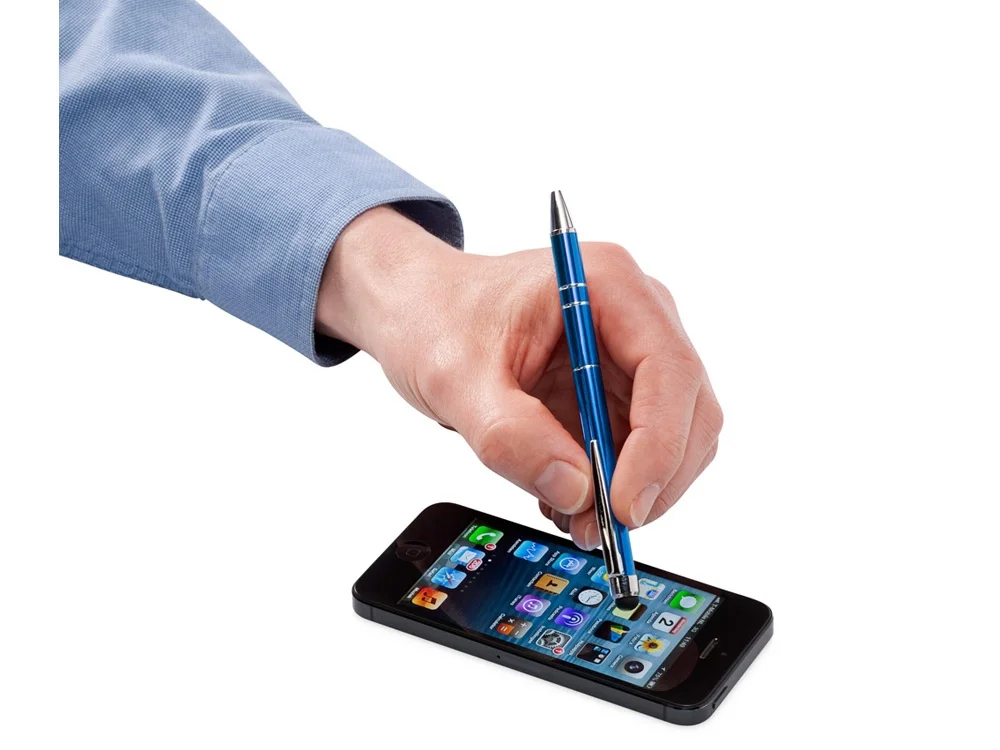 Ручка-стилус шариковая Charleston синий/серебристый - фото 2