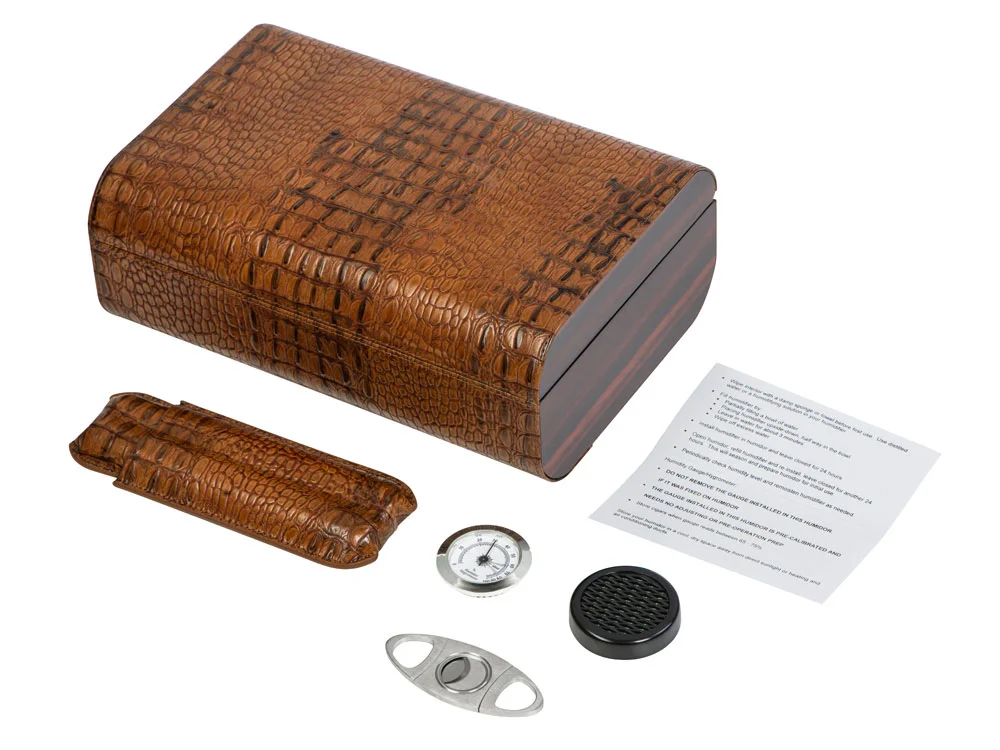 Хьюмидор с аксессуарами, коричневый - фото 11
