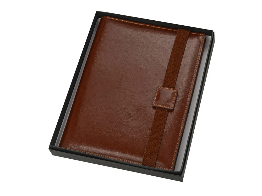 Папка-портфолио с блокнотом А5 коричневый - фото 4