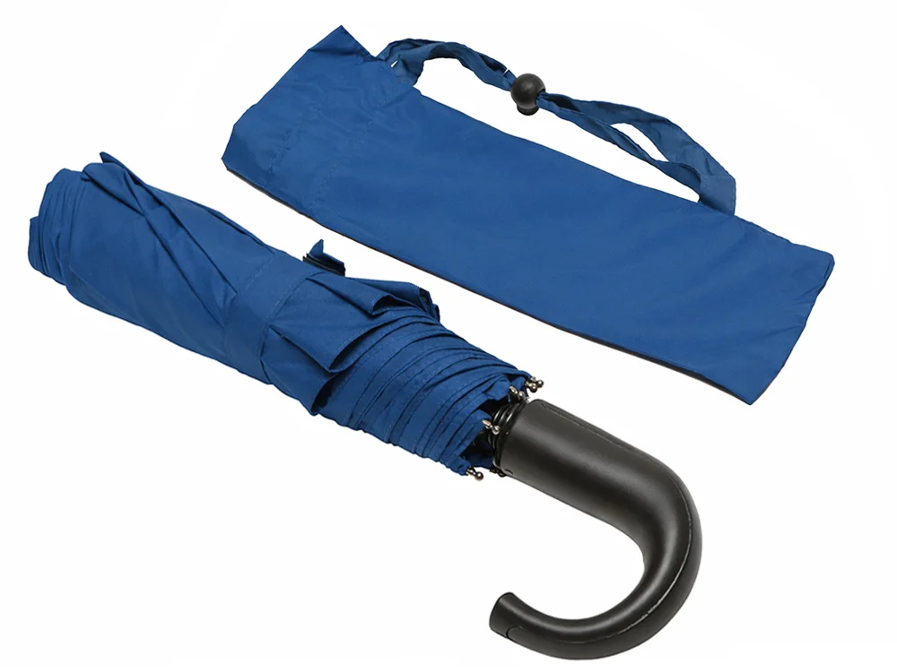 Зонт складной, синий - фото 4