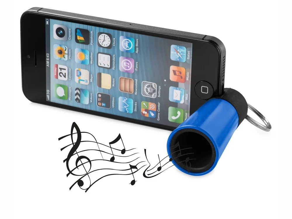 Усилитель-подставка для смартфона Sonic ярко-синий/черный - фото 4