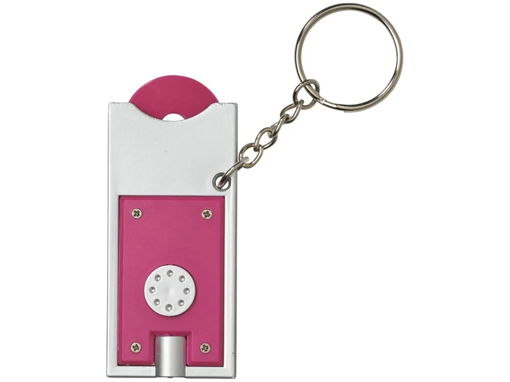 Брелок-держатель для монет Allegro фуксия/серебристый - фото 3