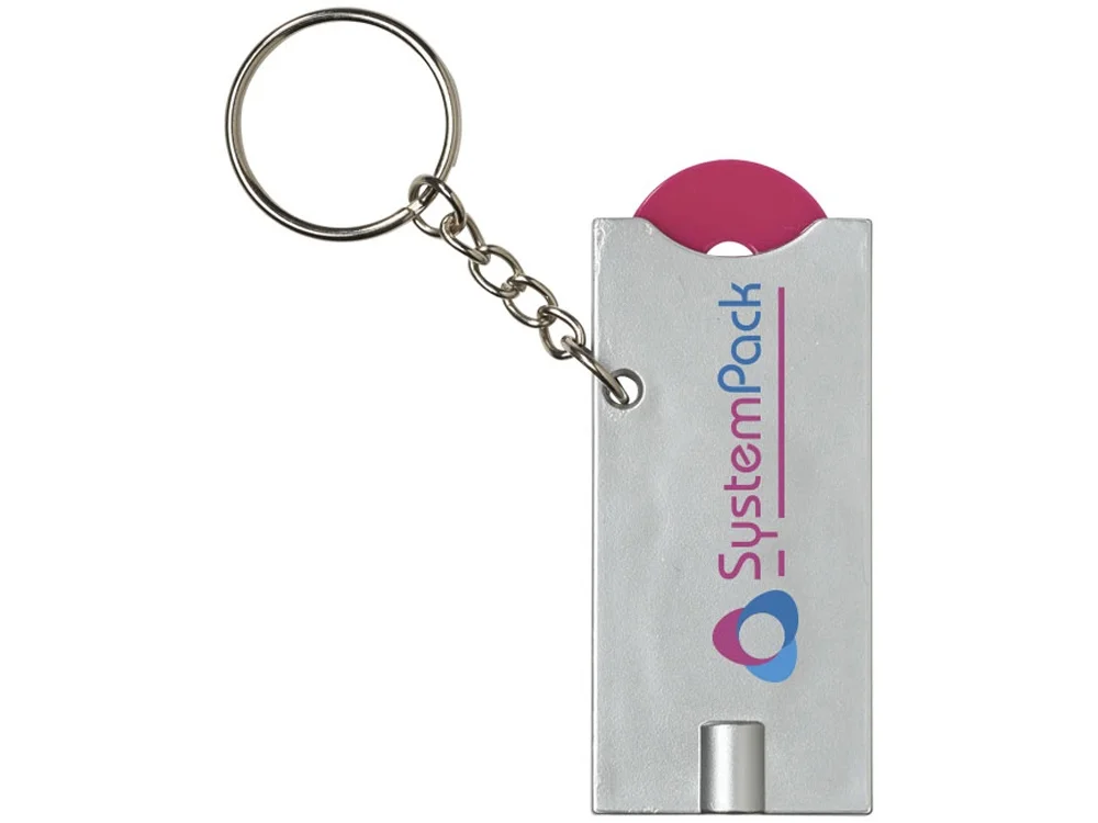 Брелок-держатель для монет Allegro фуксия/серебристый - фото 5