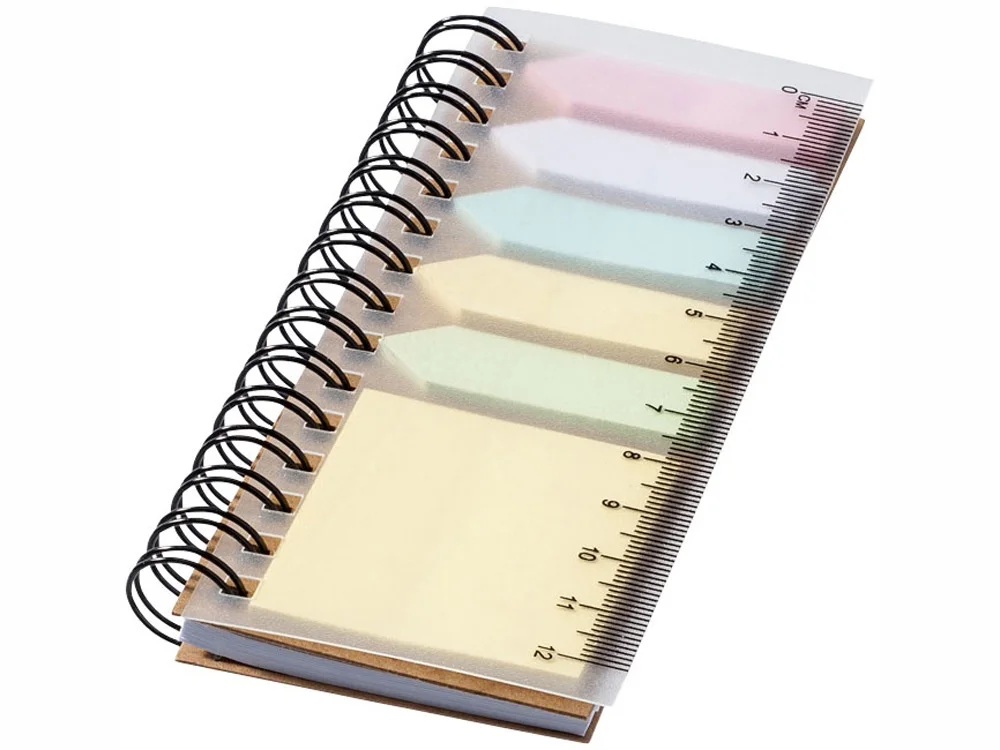 Блокнот Spiral с клейкими листами натуральный