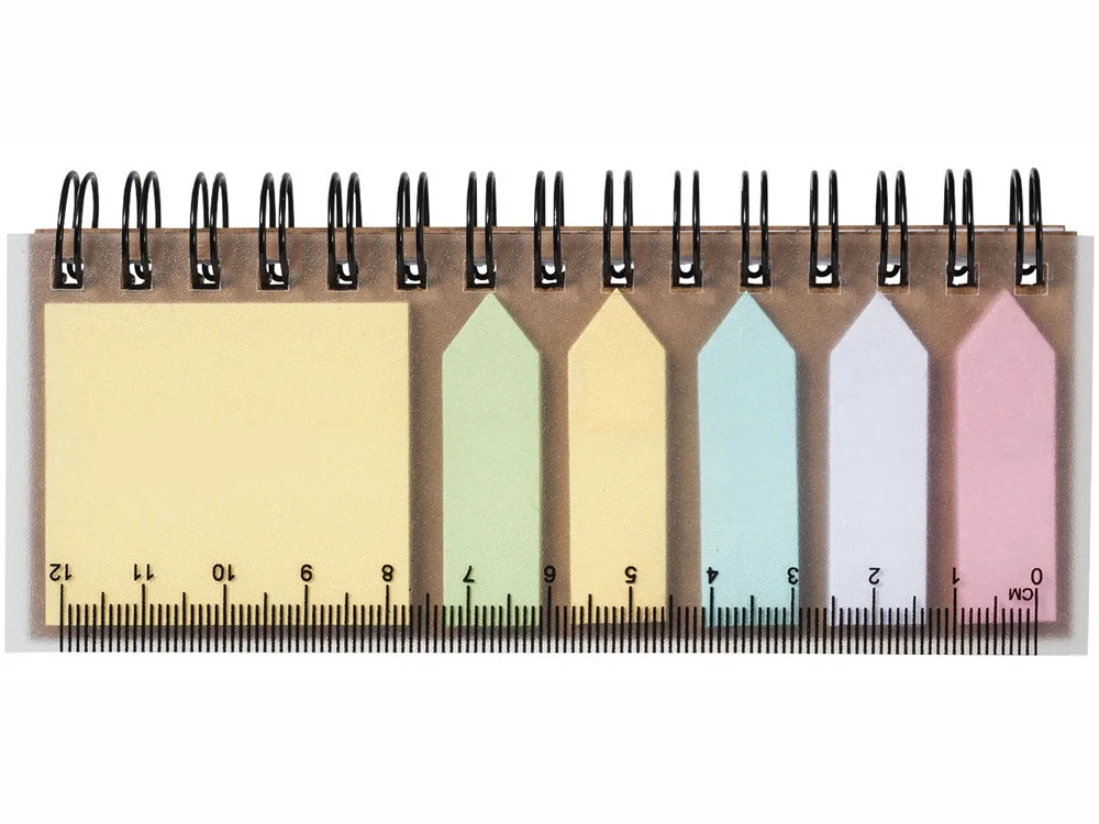 Блокнот Spiral с клейкими листами натуральный - фото 5