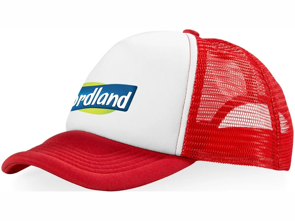 Бейсболка Trucker красный/белый - фото 4