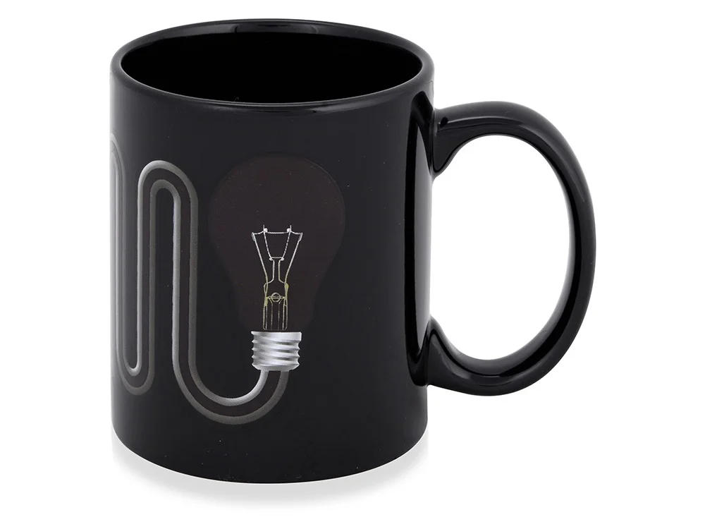 Кружка Лампочка черный/серый 320 мл - фото 3