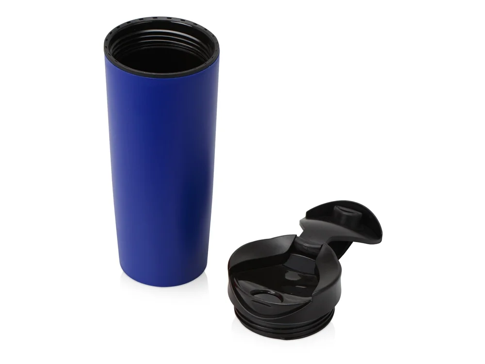 Термокружка Годс 470мл на присоске синий/черный - фото 4