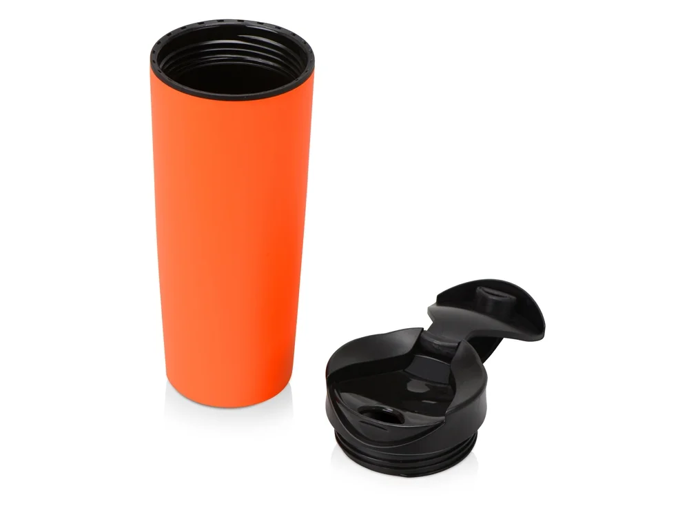 Термокружка Годс 470мл на присоске оранжевый/черный - фото 4