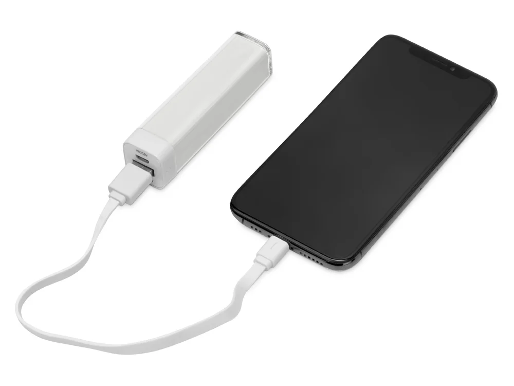Внешний аккумулятор Ангра 2200 mAh белый - фото 2