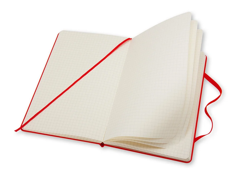 Записная книжка А5 Large Classic в клетку красный A5 - фото 3