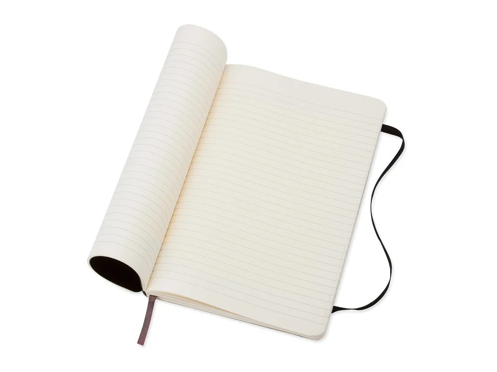 Записная книжка А5 Large Classic Soft в линейку черный - фото 3