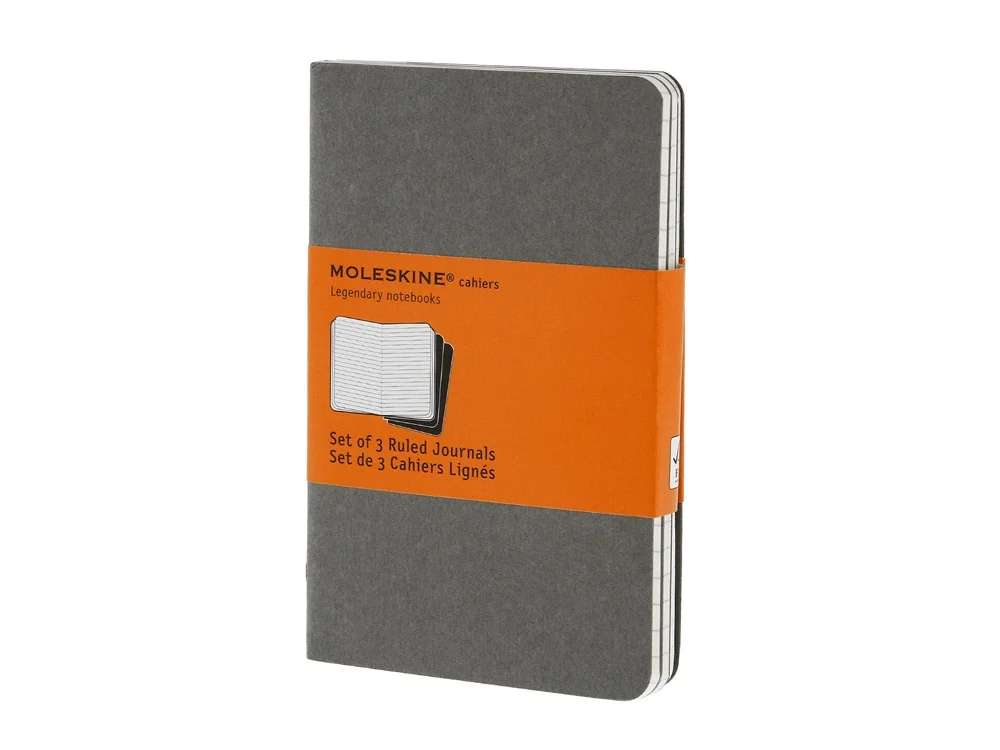 Набор записных книжек Cahier Pocket в линейку А6 3 шт серый A6