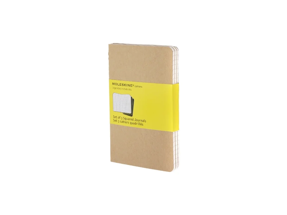Набор записных книжек А6 Cahier в клетку бежевый A6