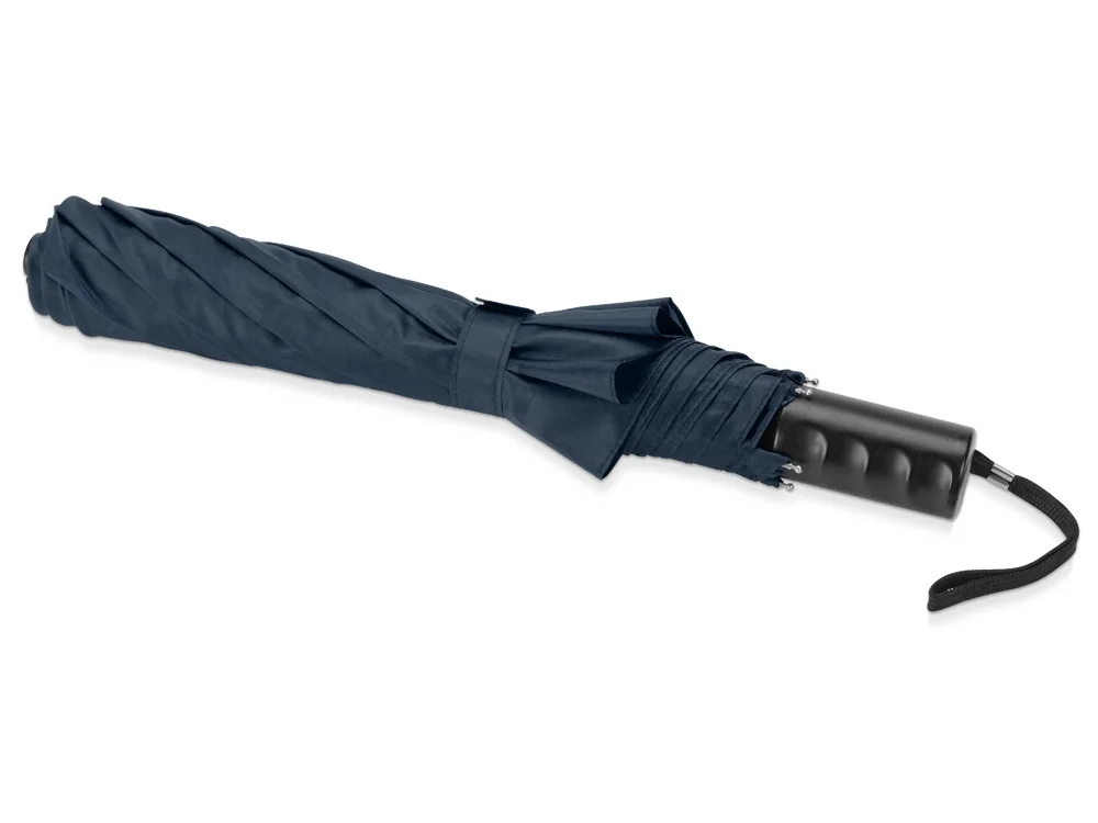 Зонт складной «Андрия», синий/черный/серебристый - фото 3