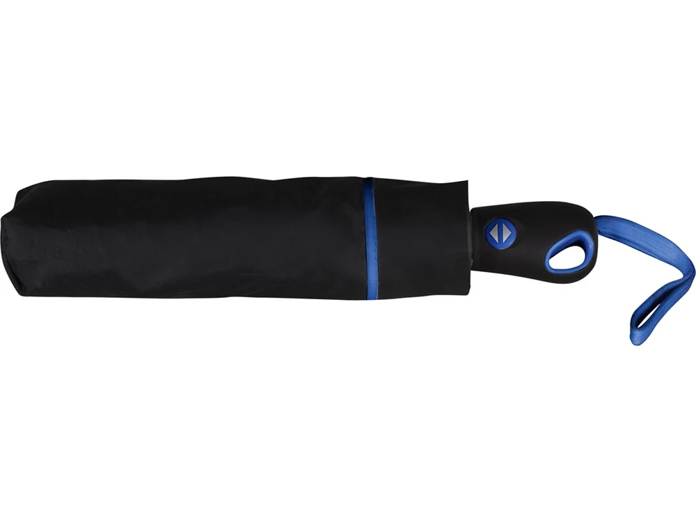 Зонт складной «Уоки», черный/синий - фото 3