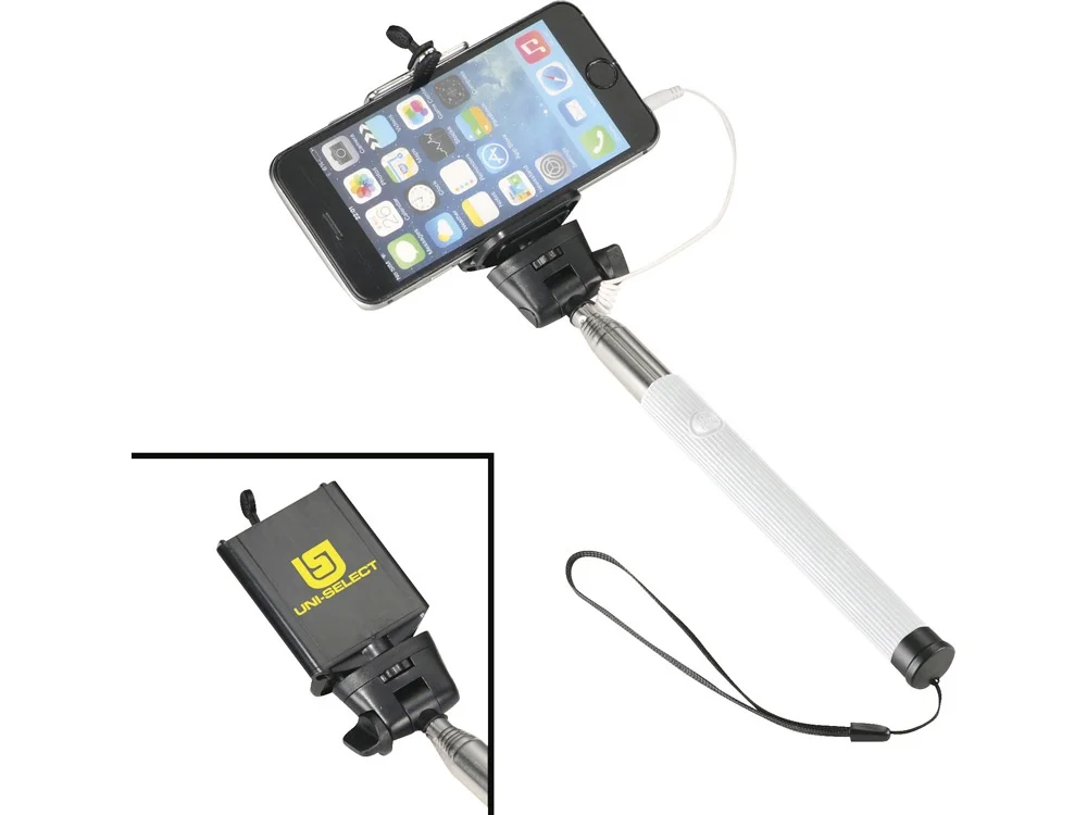 Монопод проводной «Wire Selfie», белый/черный/серебристый - фото 4