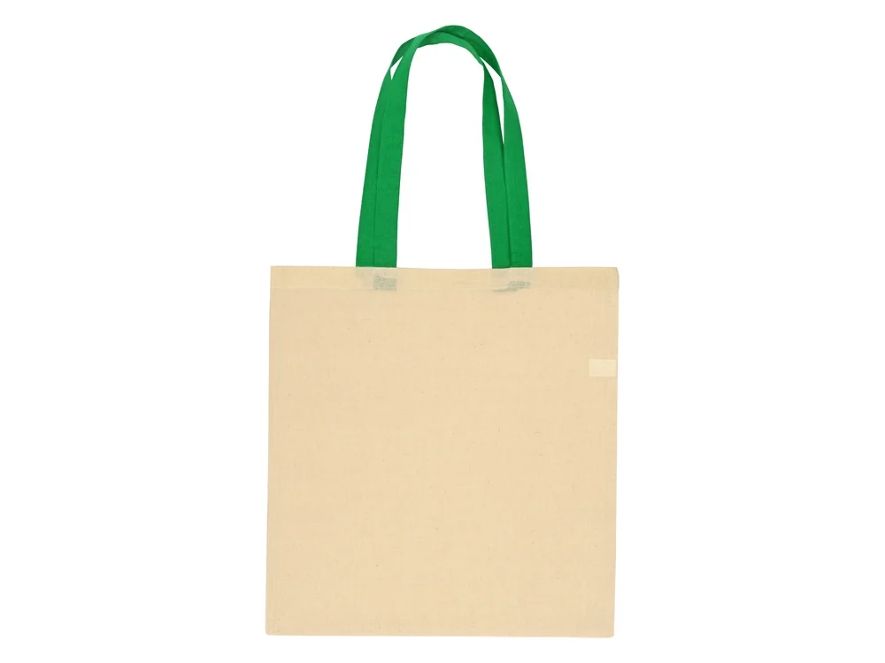 Сумка Nevada 100 г/м2 натуральный/зеленый - фото 3